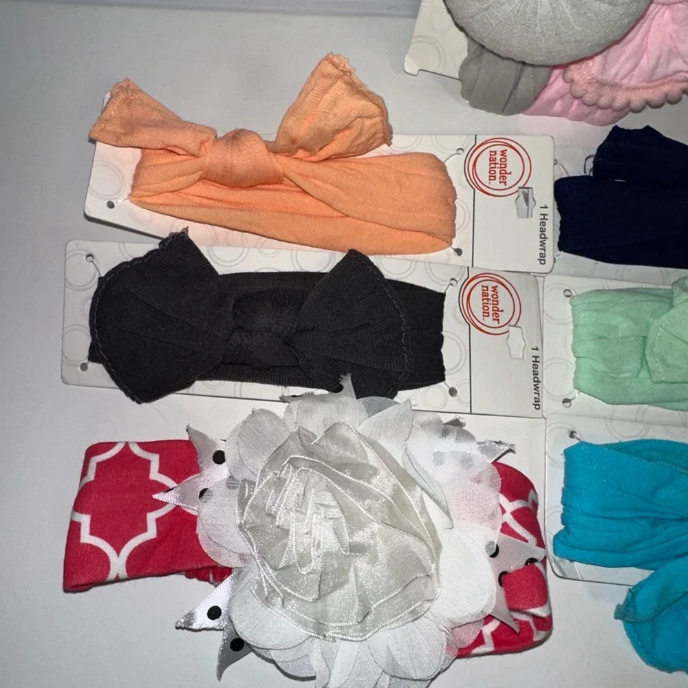 Lot of 8 Baby Girls NEW NWT Headbands One Size Multi-color